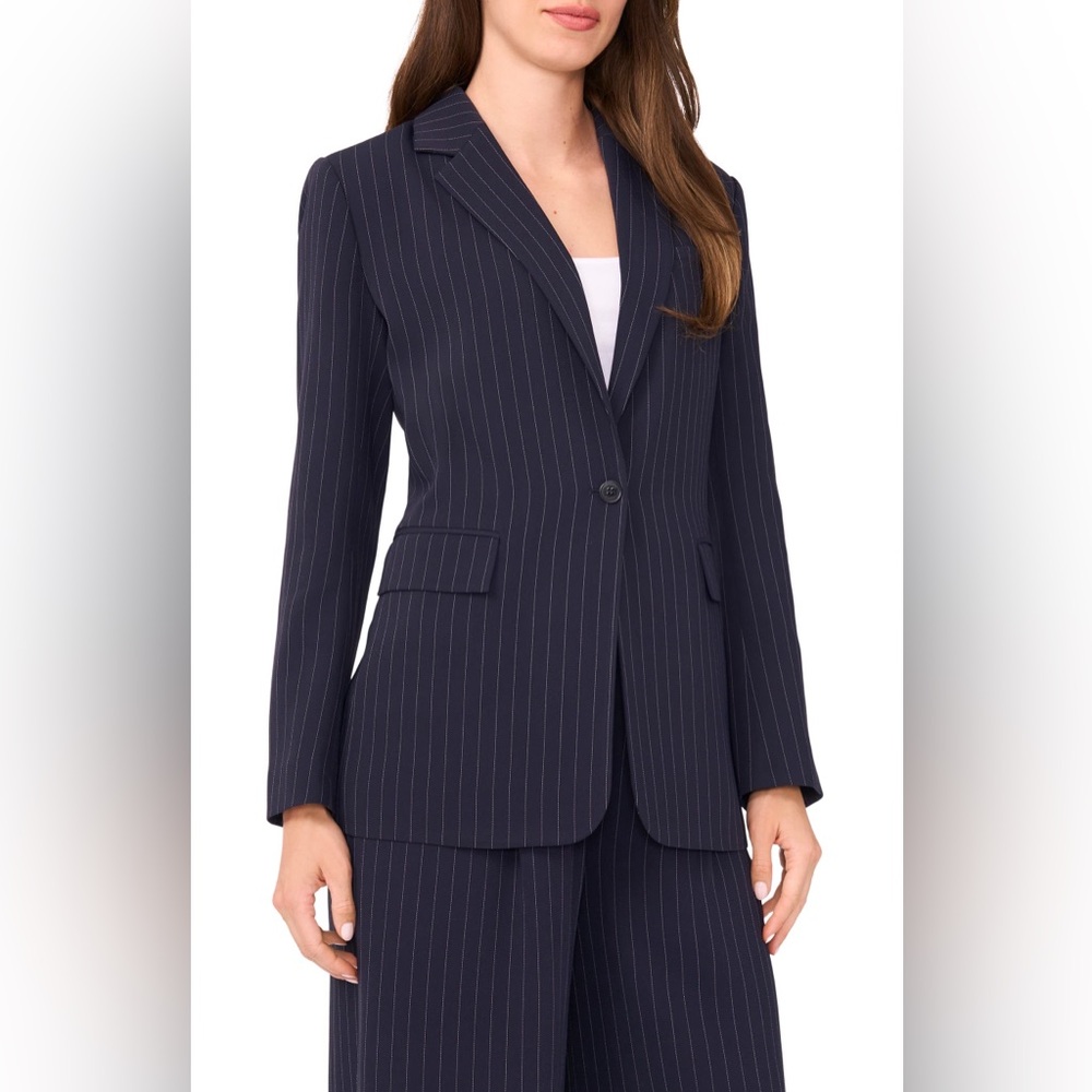 Halogen Navy Striped Blazer